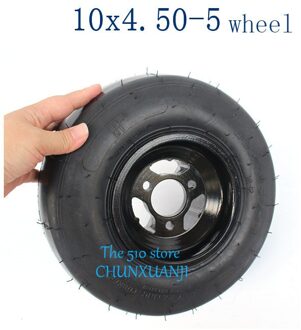 5 Inch Trike Drift Fietsen Go Kart Atv Utv Buggy Voorwiel 10x4.50-5 Vacuüm Band Tubeless Band Aluminium Wielnaaf Velg Kits