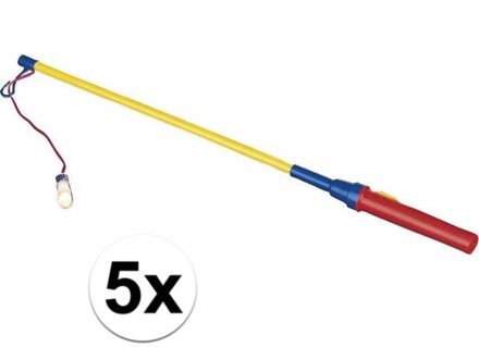 5 kinder lampion stokjes met lichtje