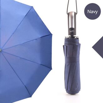 5-kleur 10 Rib Automatische Paraplu Drie Opvouwbare Paraplu Draagbare Paraplu UV Bescherming Waterdichte Paraplu marine