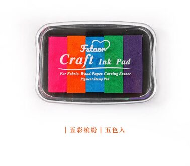 5 Kleur Gradiënt Kleur Stempelkussen Vingerverven Stempelkussen Postzegels Voor Plakboeken Fotoalbums Diy Decoratieve