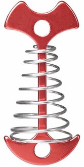 5-Kleur Rvs Lente Grond Ondersteuning Nail Fishbone Gesp Riem Camping Tent Spanner Winddicht Touw Accessoires Rood