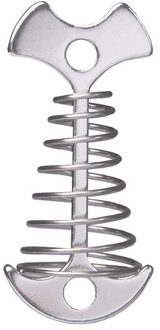 5-Kleur Rvs Lente Grond Ondersteuning Nail Fishbone Gesp Riem Camping Tent Spanner Winddicht Touw Accessoires zilver