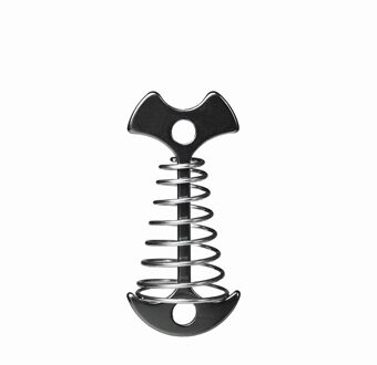 5-Kleur Rvs Lente Grond Ondersteuning Nail Fishbone Gesp Riem Camping Tent Spanner Winddicht Touw Accessoires zwart