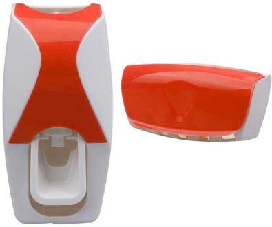 5 Kleuren Automatische Tandpasta Dispenser Tandenborstelhouder Set Wall Mount Stand Tandpasta Squeezers Badkamer Producten Oranje