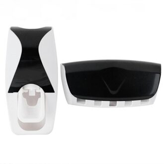 5 Kleuren Automatische Tandpasta Dispenser Tandenborstelhouder Set Wall Mount Stand Tandpasta Squeezers Badkamer Producten zwart