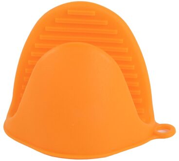 5 Kleuren Barbecue Grill Koken Bakken Hittebestendige Siliconen Isolatie Pot Clip Magnetron Handschoen Mitt Keuken Accessoires oranje