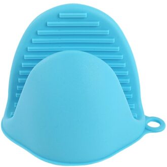 5 Kleuren Dikker Food Grade Siliconen Handschoenen Anti-Hete Kom Keuken Thermische Isolatie Nemen Map Keuken Bakken Plaat Oven handschoen blauw