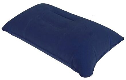 5 Kleuren Draagbare Kussens Opblaasbare Reizen Luchtkussen Dubbelzijdig Massaal Kussen Kamp Strand Auto Vliegtuig Hotel Head Rest Slaap donker blauw