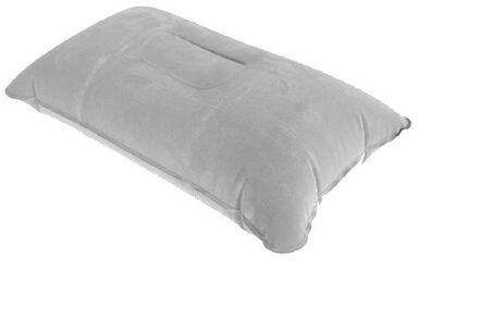 5 Kleuren Draagbare Kussens Opblaasbare Reizen Luchtkussen Dubbelzijdig Massaal Kussen Kamp Strand Auto Vliegtuig Hotel Head Rest Slaap grijs