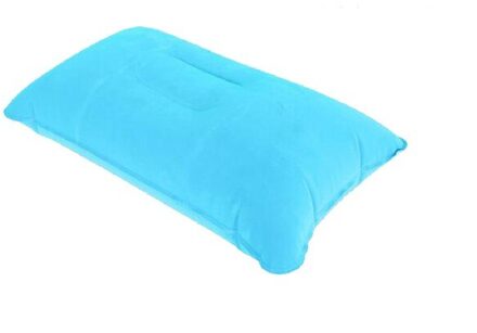 5 Kleuren Draagbare Kussens Opblaasbare Reizen Luchtkussen Dubbelzijdig Massaal Kussen Kamp Strand Auto Vliegtuig Hotel Head Rest Slaap lucht blauw
