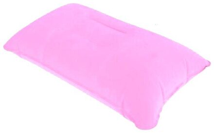 5 Kleuren Draagbare Kussens Opblaasbare Reizen Luchtkussen Dubbelzijdig Massaal Kussen Kamp Strand Auto Vliegtuig Hotel Head Rest Slaap roze