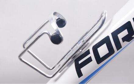 5 Kleuren Mtb Fiets Bidonhouder Aluminium Legering Mountainbike Fles Kan Kooi Bracket Fietsen Drink Cup Rack Accessoires zilver