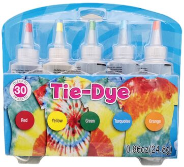 5 Kleuren/Set Een-Stap Tie Dye Kit Diy Kits Voor Stof Textiel Ambachtelijke Kunsten Kleding Voor Solo projecten Kleurstoffen Verf En Familie