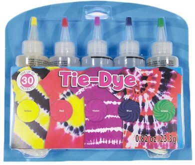 5 Kleuren/Set Een-Stap Tie Dye Kit Diy Kits Voor Stof Textiel Ambachtelijke Kunsten Kleding Voor Solo projecten Kleurstoffen Verf En Familie