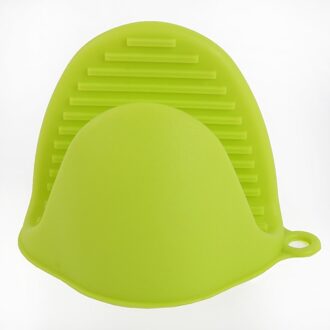 5 Kleuren Silicone Anti-Brandwonden Handschoenen Schotel Houder Keuken Isolatie Lade Schotel Kom Bakoven Met Hand Clip groen