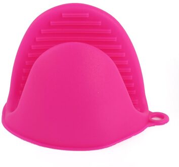 5 Kleuren Silicone Anti-Brandwonden Handschoenen Schotel Houder Keuken Isolatie Lade Schotel Kom Bakoven Met Hand Clip roze