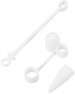 5 kleuren Siliconen Top Voor Apple Potlood Cap Houder Nib Tip Cover Kabel Adapter Tether Kit Voor iPad Pro 10.5 12.9 9.7 Etui transparant