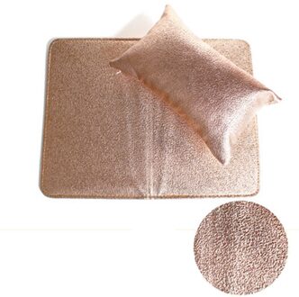5 Kleuren Soft Pu Leer Nail Art Hand Rest Kussen Kussen Houder Arm Rust Stand Voor Manicure Beauty Nail Mat pad champagne