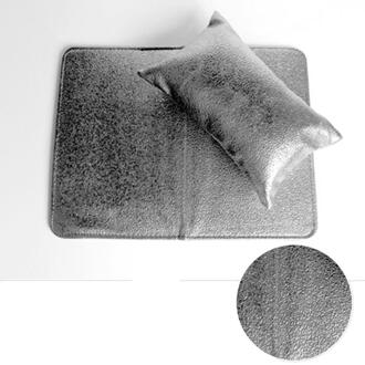 5 Kleuren Soft Pu Leer Nail Art Hand Rest Kussen Kussen Houder Arm Rust Stand Voor Manicure Beauty Nail Mat pad zilver