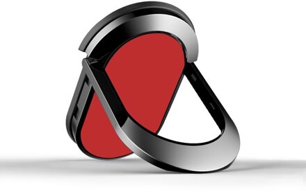 5 Kleuren Vinger Ring Magnetische Auto Telefoon Houder Voor Mobiele Telefoon Tablet Pc Universele Multifunctionele Draaibare Telefoon Desk Stand rood