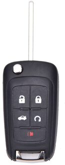 5 Knop Flip Vouwen Sleutel Shell Remote Case Fob Voor CHEVROLET Camaro Volt