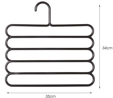 5 Lagen Hanger Multifunctionele Broek Hangers Broek Kast Closet Organizer Opslag Houder Space Saver Rek Kleerhangers bronzen