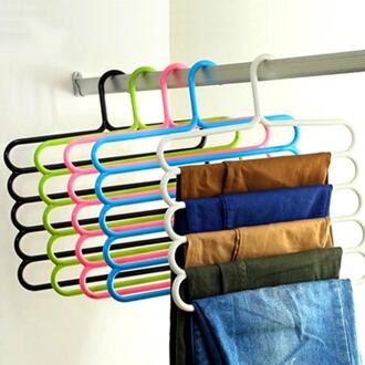 5 Layer Hangers Multifunctionele Anti Skid Droog Nat Gebruik Sjaal Hanger Handdoekenrek Ramdom Kleur