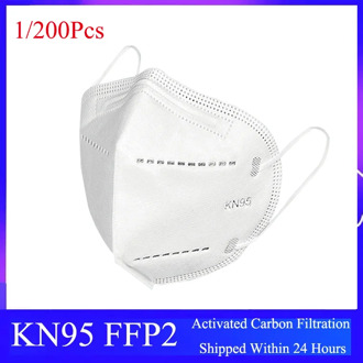 5 Layers KN95 FFP2 Protective Mask Adult Breathable Face Mask Mascarillas 95% Activated Carbon Filtration Masks Close To FFP3