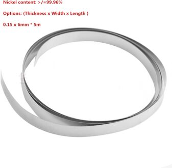 5 M 18650 Batterij Nikkel strip 0.15mm x 6mm nikkel plaat mobiele nikkel riem lithiumbatterij aansluiten vel
