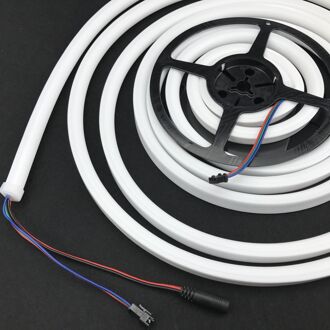 5 m/roll DC12V SK6812 adresseerbare led neon pixel licht, RGB full color; 30 leds/m en 30 pixels/m; waterdicht in melkwit buis; IP66
