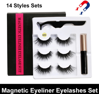 5 Magnet Eyelash Magnetic Liquid Eyeliner&Magnetic False Eyelashes&Tweezer Set Waterproof Long Lasting Eyelash Extension Tools