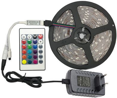 5 meter 300Leds Niet-waterdichte RGB Led Strip Licht 2835 DC12V 60 Leds/M Flexibele Verlichting Lint tape + 24key Controller fita led rood / geel