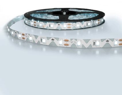 5 meter buigbare led strip ip20 12v - 6500k koud wit - 60 leds p/m