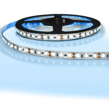 5 meter gekleurde led strip ip20 12v of 24v - blauwe kleur - 120 leds p/m