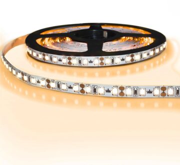 5 meter gekleurde led strip ip20 12v of 24v - oranje kleur - 120 leds p/m