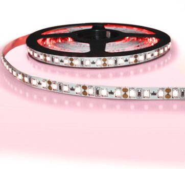 5 meter gekleurde led strip ip20 12v of 24v - rode kleur - 120 leds p/m