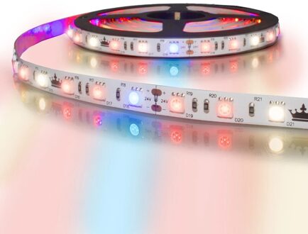 5 meter groei led strip ip20 24v - r:w:r:b=2:1:2:1 - 60 leds p/m