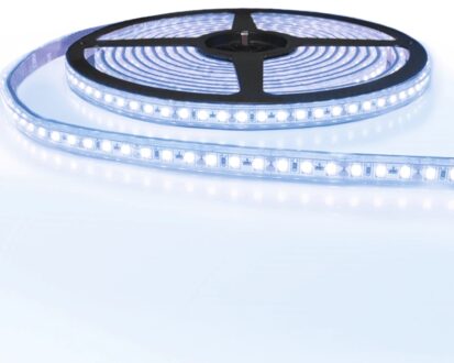 5 meter led strip ip65/67 12v of 24v - koud wit 6500k - 120 leds p/m