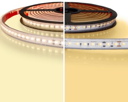 5 meter led strip ip65/67 24v - dim to warm - 224 leds p/m