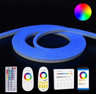5 meter RGB neon led flex maxi rond - complete set neon verlichting | ledstripkoning