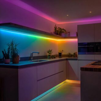 5 meter WS2811 digitale RGB led strip basic - losse strip