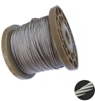 5 Meters 2mm 3mm 4mm 5mm 6mm 8mm Diameter Steel Bare Wire Rope lifting Cable 304 Stainless Steel Clothesline
