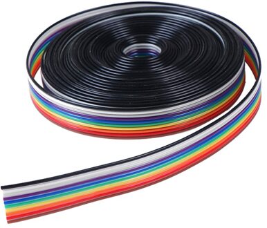5 Meters/partij Lint Kabel 10WAY Vlakke Kleur Rainbow Ribbon Cable Draad Regenboog Cable 10P Lint Kabel 28AWG