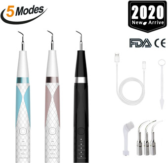 5 Modes Portable Ultrasonic Electric Dental Scaler USB Tooth Calculus Remover Whitening Oral Hygiene Smoke Stains Tartar Cleaner