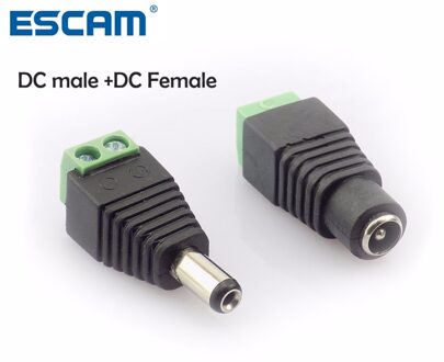 5 paar (10 stuks) coax Cat5 Naar Bnc DC Power Man jack plug DC vrouwelijke Connector plug adapter Av BNC UTP voor CCTV Camera video Balun