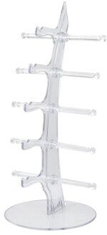 5 Paar Acryl Zonnebril Rack Lenzenvloeistof Houder Stand/Brillen Houder Stand Voor Thuis Of Bril Winkel Display 5 paar- wit