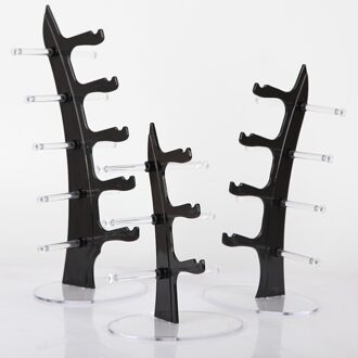 5 Paar Acryl Zonnebril Rack Lenzenvloeistof Houder Stand/Brillen Houder Stand Voor Thuis Of Bril Winkel Display 5 paar- zwart