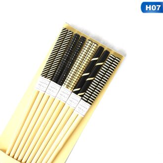 5 Paar Eetstokjes Handgemaakte Bamboe Japanse Natuurlijke Houten Eetstokjes Sushi Voedsel Multi Kleur Houten Eetstokjes Herbruikbare H07
