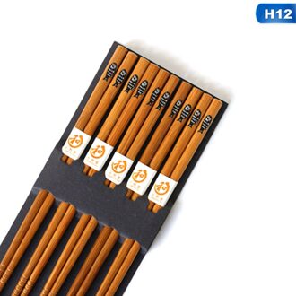 5 Paar Eetstokjes Handgemaakte Bamboe Japanse Natuurlijke Houten Eetstokjes Sushi Voedsel Multi Kleur Houten Eetstokjes Herbruikbare H12