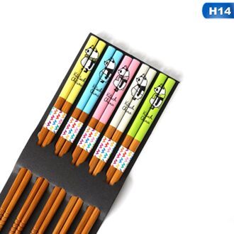 5 Paar Eetstokjes Handgemaakte Bamboe Japanse Natuurlijke Houten Eetstokjes Sushi Voedsel Multi Kleur Houten Eetstokjes Herbruikbare H14